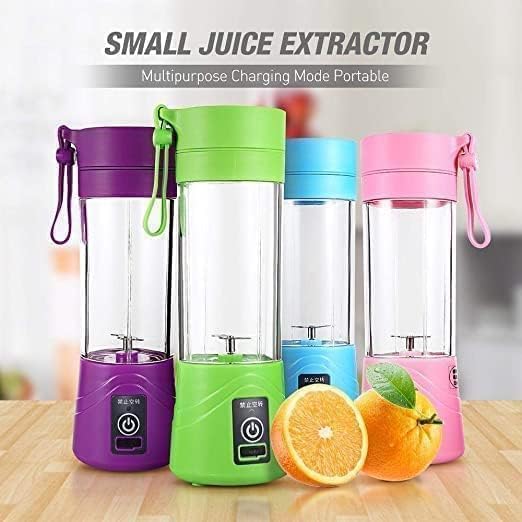 Portable Blender | 380ML USB Rechargeable Mini Juicer | 6 Stainless Steel Blades | Personal Smoothie Maker for Shakes, Juice &amp; Protein | Lightweight Travel Blender | Multi Colour