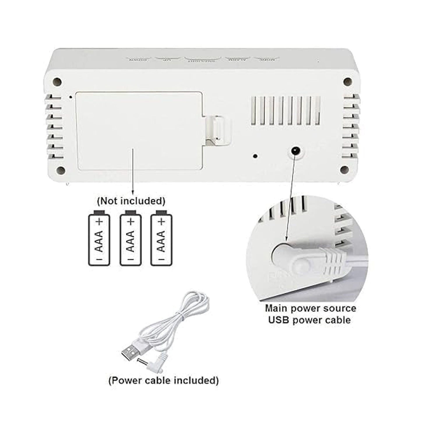 Digital Mirror Alarm Clock with Temperature Display | Smart Night Sensor | LED Display | Snooze Function | Battery Operated