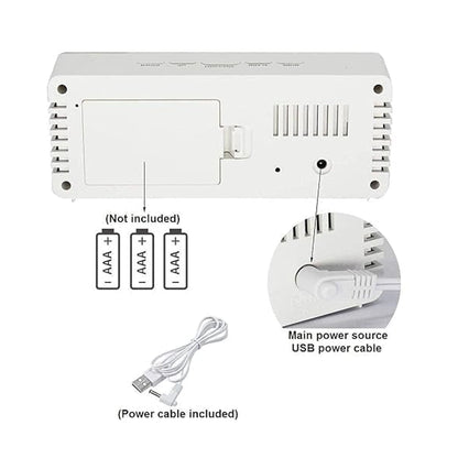 Digital Mirror Alarm Clock with Temperature Display | Smart Night Sensor | LED Display | Snooze Function | Battery Operated