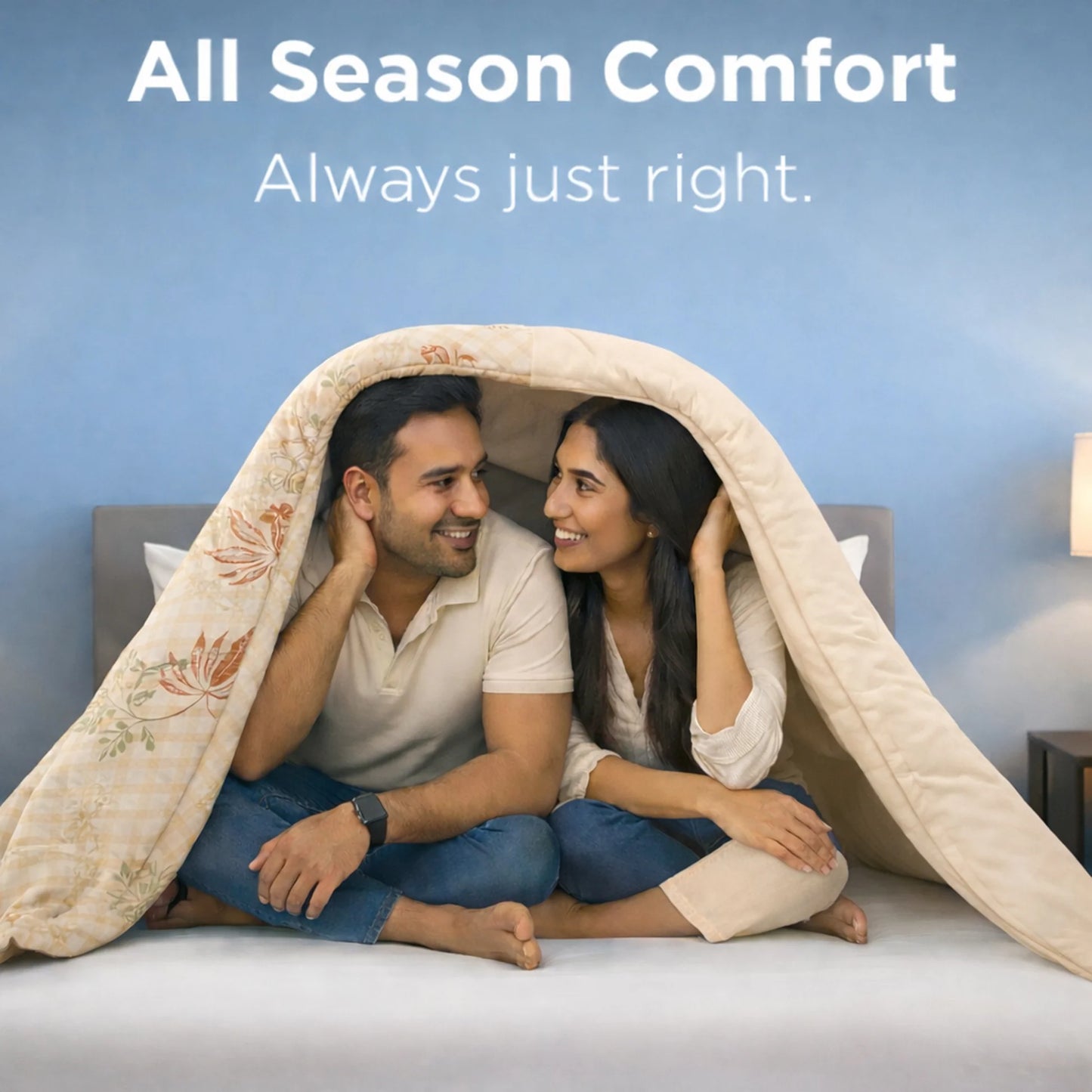 AC Comforter | 68×88 Inch Double Bed Quilt | Supersonic | 1050Gms Ultra Soft Microfiber | Lightweight All-Season Blanket for AC Rooms | Reversible Comforter