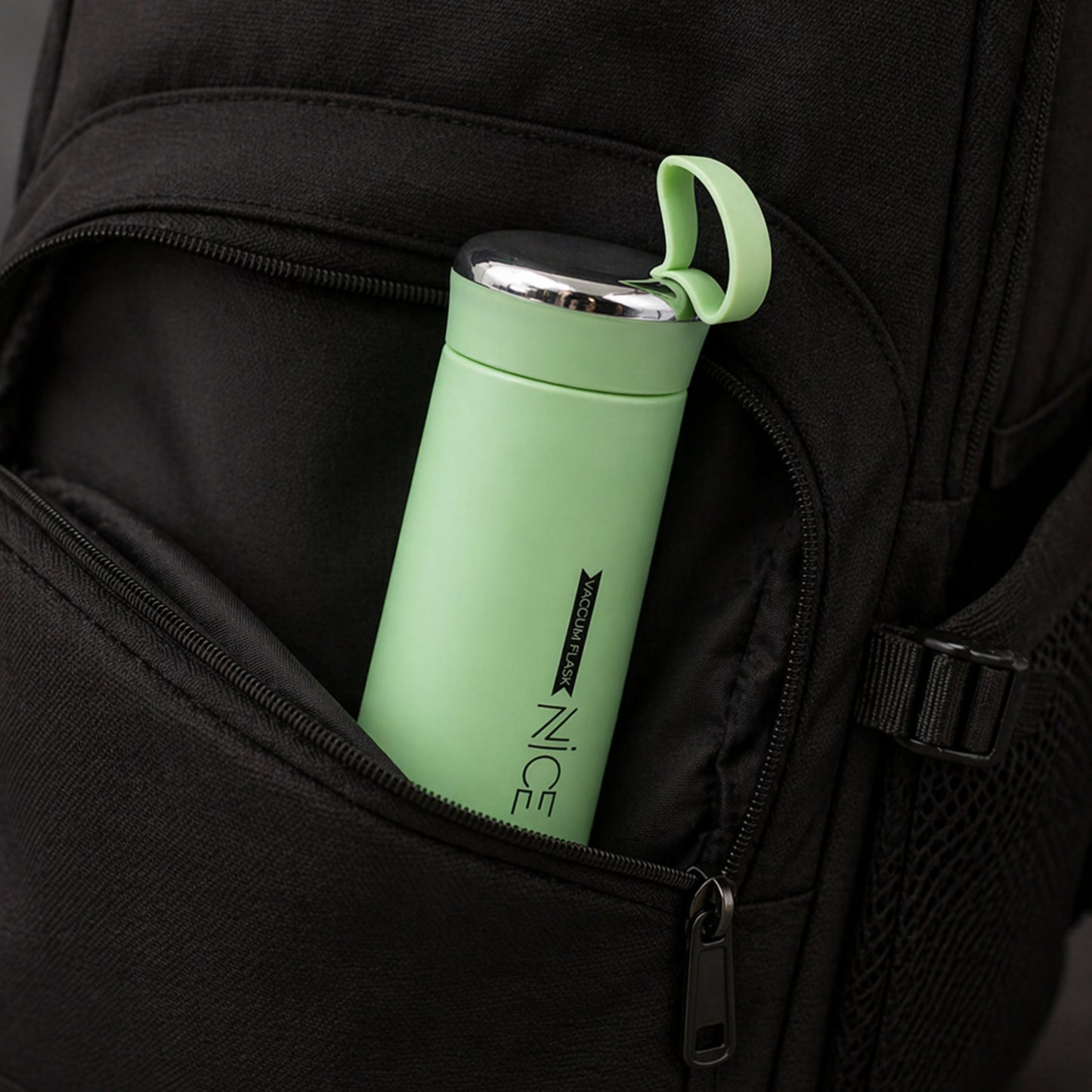 AquaGlass Premium Water Bottle 400ml with Screw Cap, BPA-Free, Portable Design