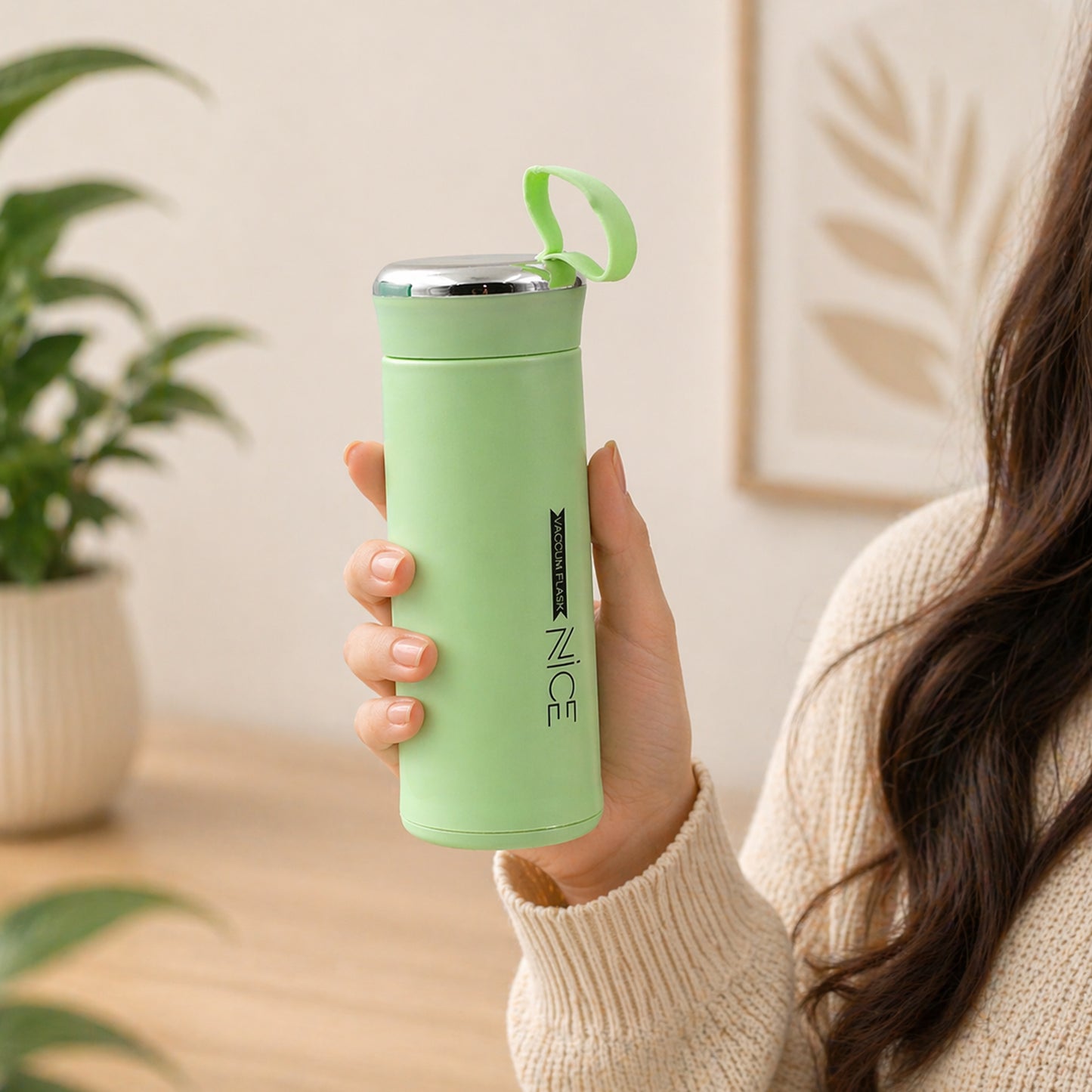 AquaGlass Premium Water Bottle 400ml with Screw Cap, BPA-Free, Portable Design