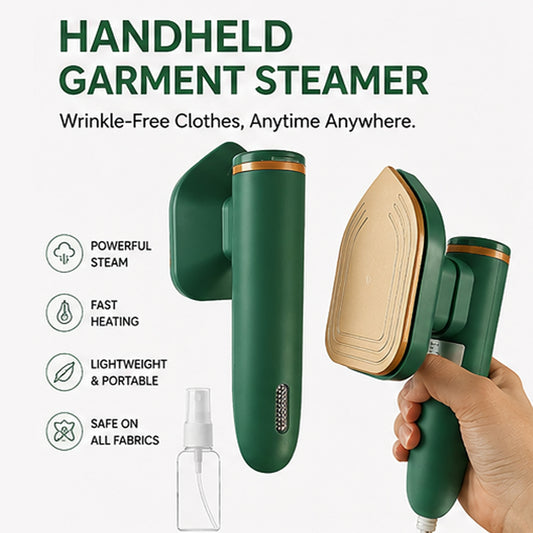 Portable Handheld Steam Iron Machine for Clothes | Mini Travel Garment Steamer | Wet & Dry Ironing | Wrinkle Remover for Home & Travel