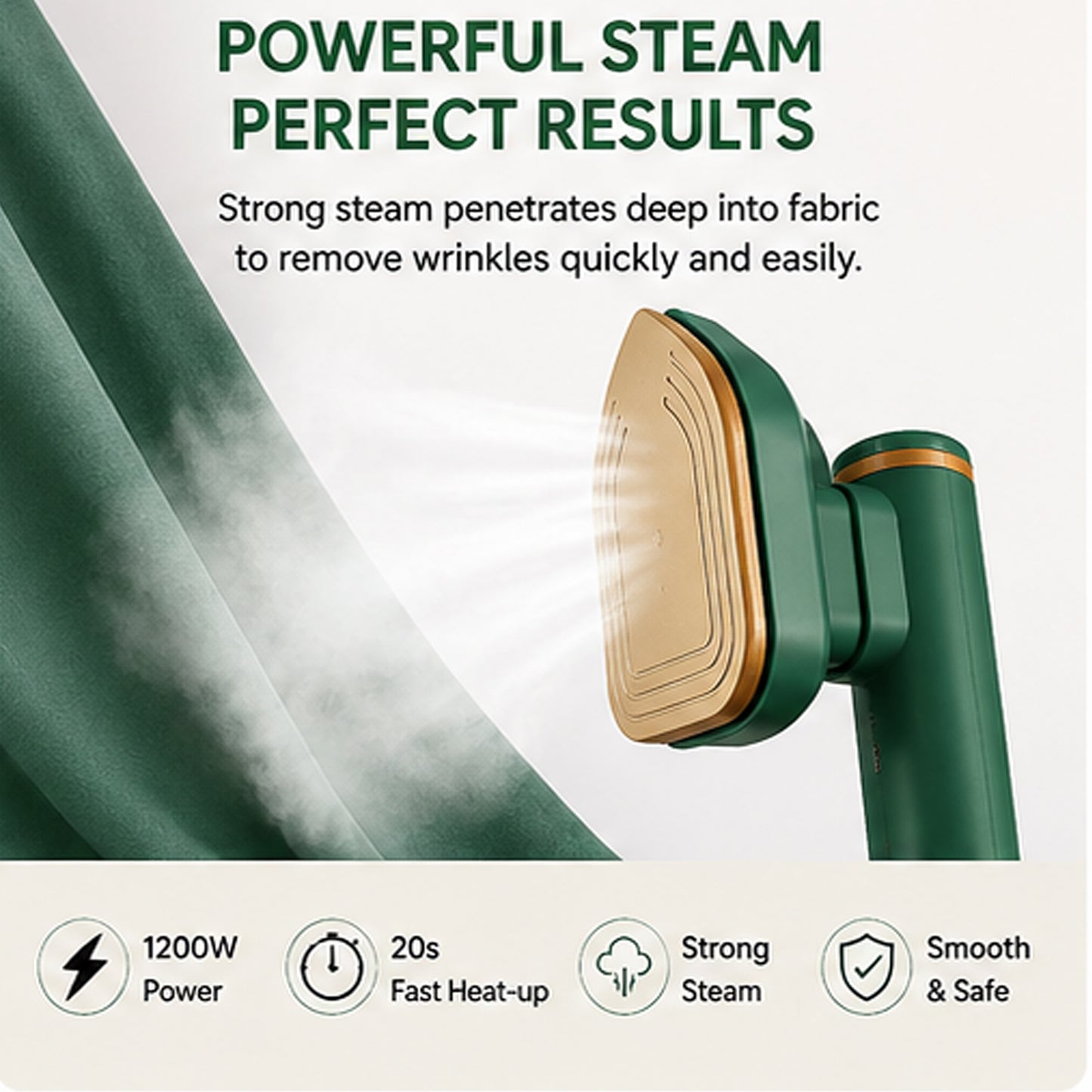 Portable Handheld Steam Iron Machine for Clothes | Mini Travel Garment Steamer | Wet & Dry Ironing | Wrinkle Remover for Home & Travel