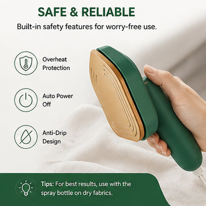 Portable Handheld Steam Iron Machine for Clothes | Mini Travel Garment Steamer | Wet & Dry Ironing | Wrinkle Remover for Home & Travel