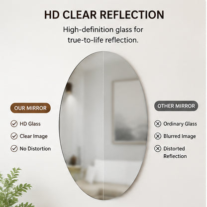 Modern Oval Wall Mirror for Bedroom, Living Room & Bathroom