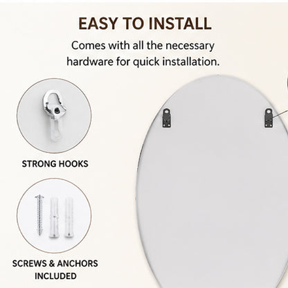 Modern Oval Wall Mirror for Bedroom, Living Room & Bathroom