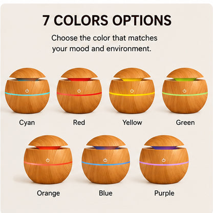 Ultrasonic Aroma Humidifier with 7 Color LED Light
