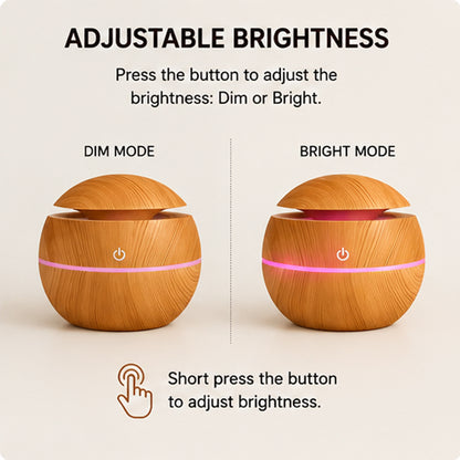 Ultrasonic Aroma Humidifier with 7 Color LED Light