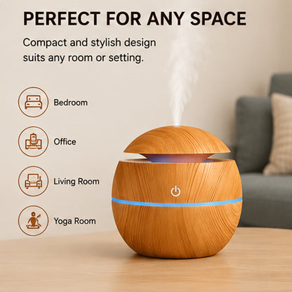 Ultrasonic Aroma Humidifier with 7 Color LED Light