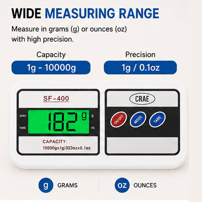 Digital Kitchen Weighing Scale with LCD Display & High Precision