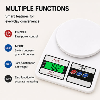 Digital Kitchen Weighing Scale with LCD Display & High Precision