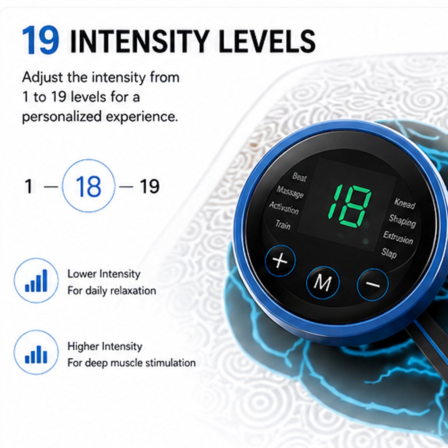 EMS Foot & Body Massager Mat with Digital Controller