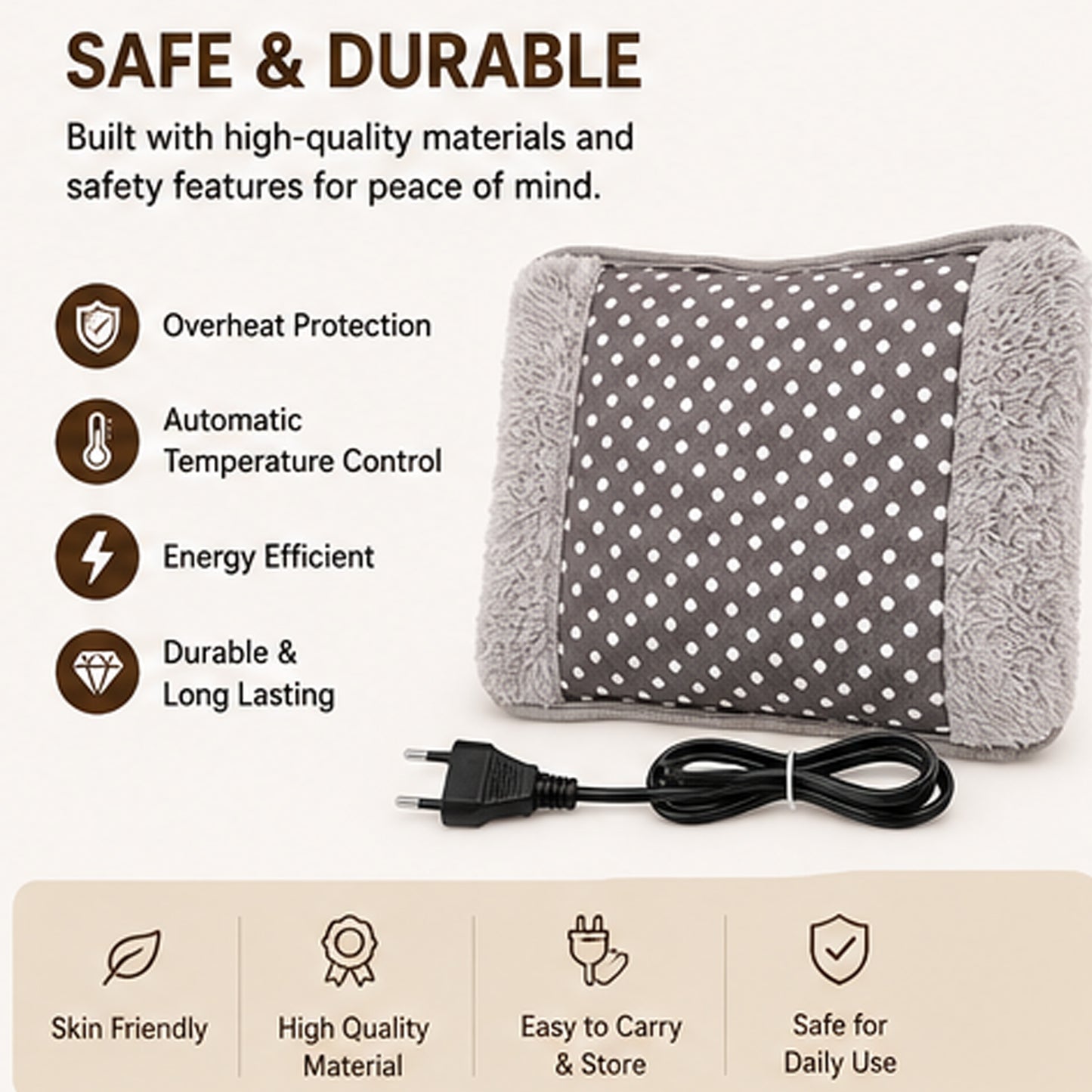 Electric Heating Pad for Pain Relief & Warm Therapy